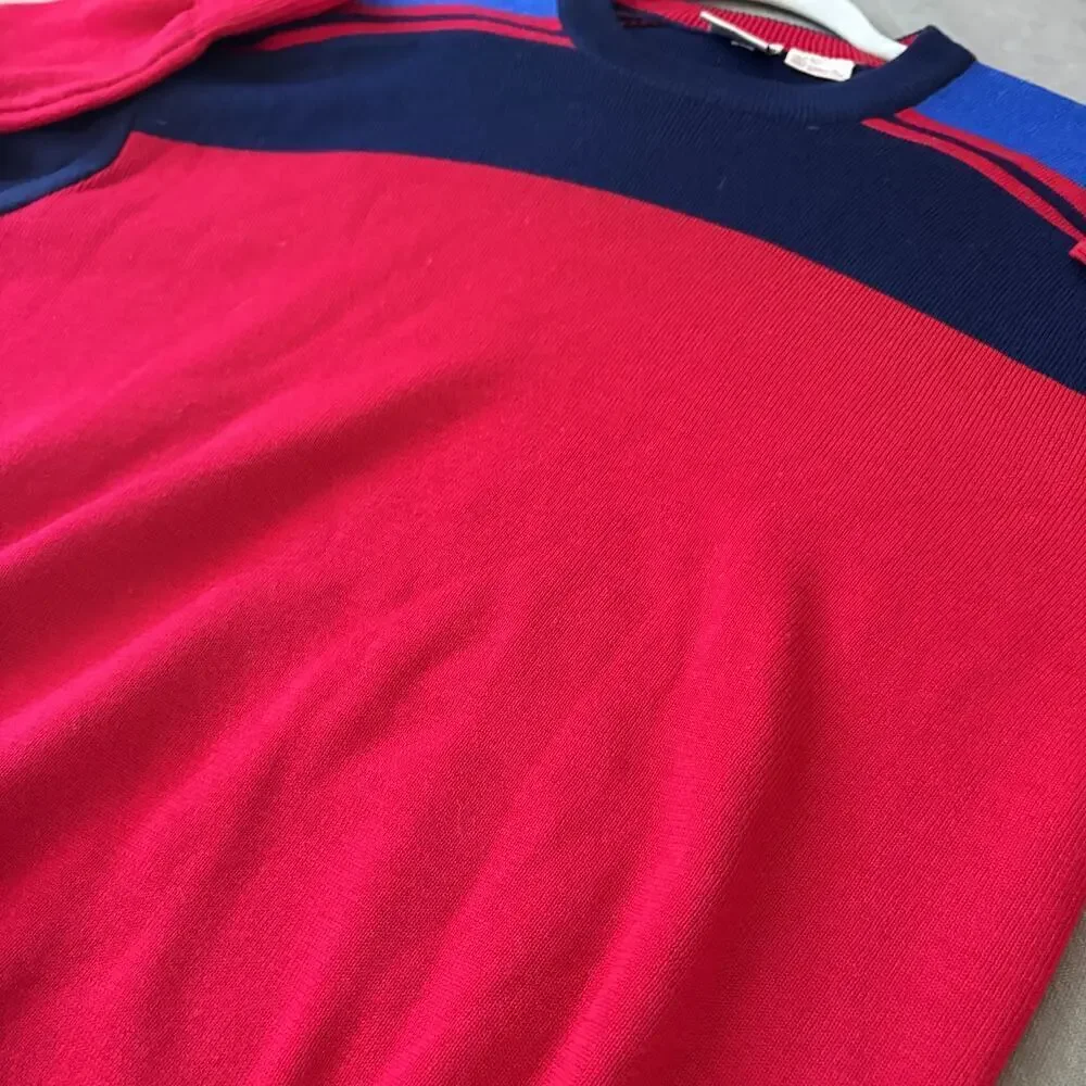 VTG80s Obermeyer ParkCity Wool Apres Ski Sweater Red  XL GaperDay Cabincore